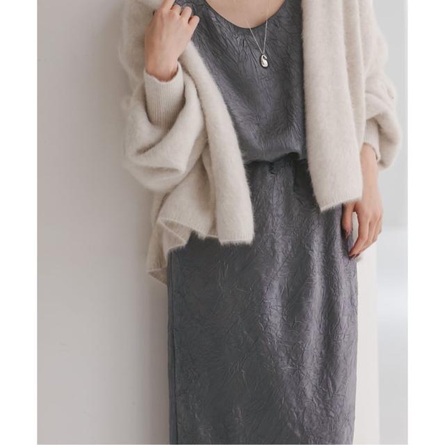 ノーブル（Noble）/《26SS先行予約》リンクルサテンナローAラインスカート