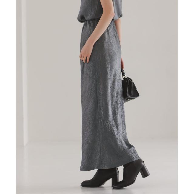 ノーブル（Noble）/《26SS先行予約》リンクルサテンナローAラインスカート