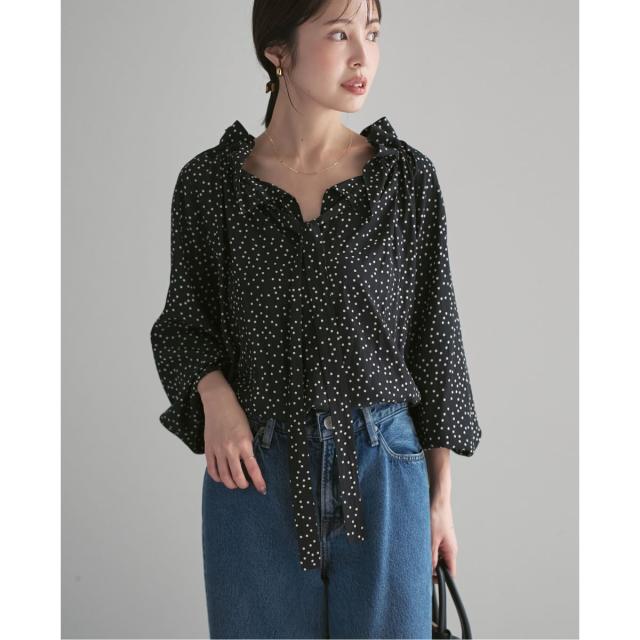 ノーブル（Noble）/《26SS先行予約》スタンドフリルボウタイブラウス