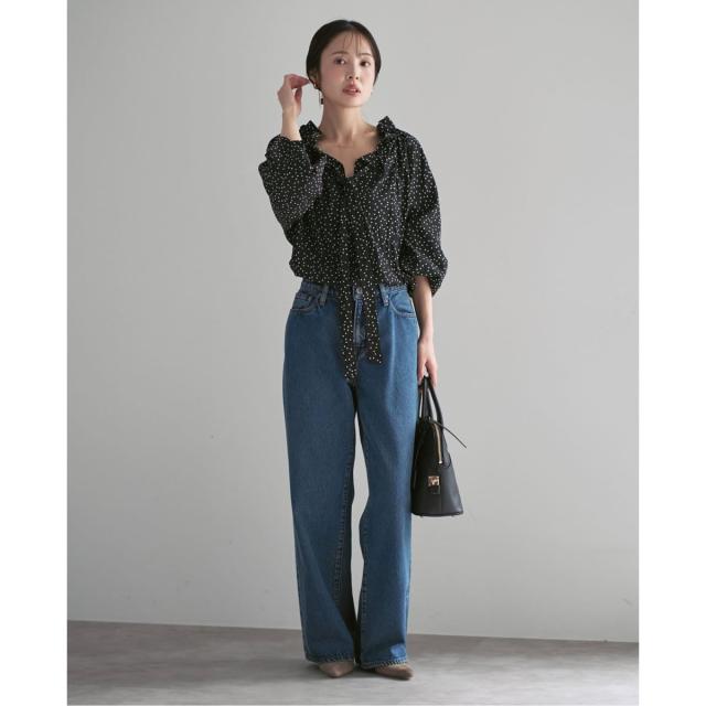 ノーブル（Noble）/《26SS先行予約》スタンドフリルボウタイブラウス