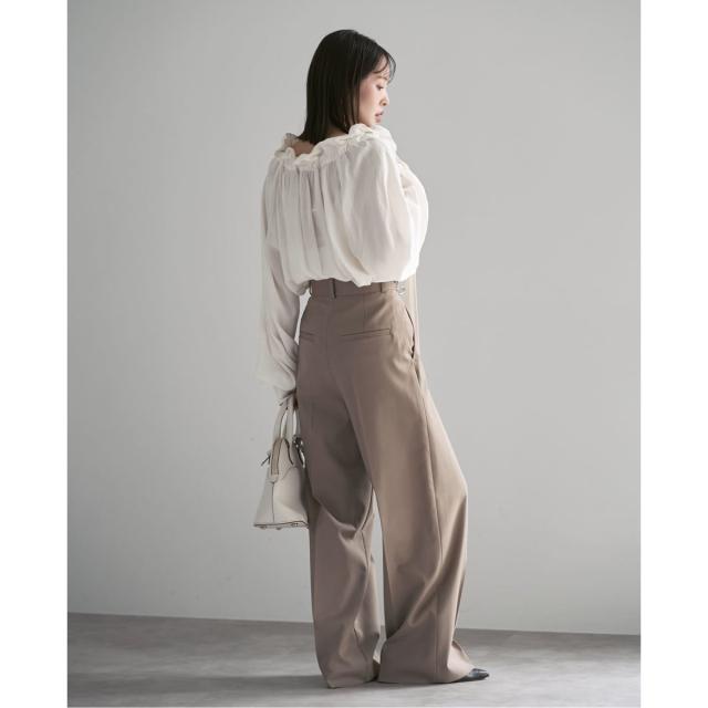 ノーブル（Noble）/《26SS先行予約》スタンドフリルボウタイブラウス