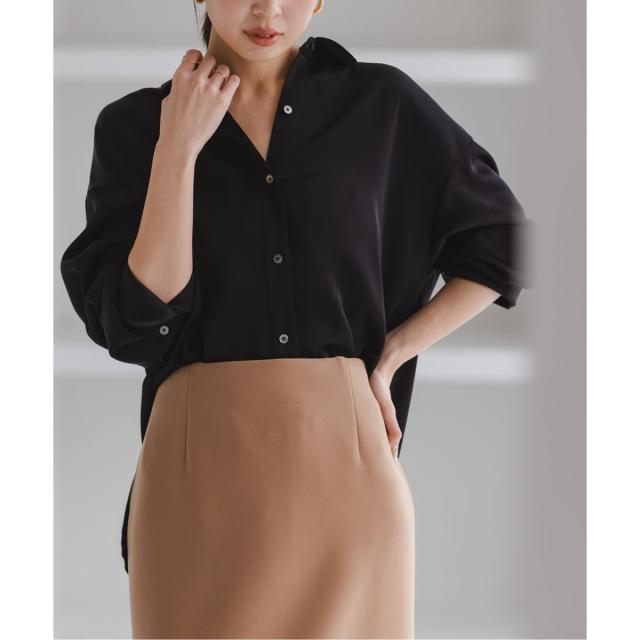 ノーブル（Noble）/《26SS先行予約》ルナサテンドレープシャツ