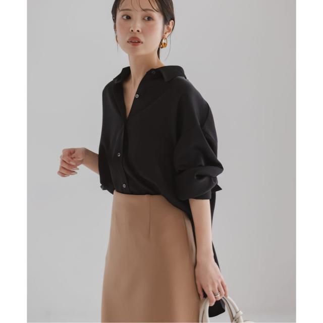 ノーブル（Noble）/《26SS先行予約》ルナサテンドレープシャツ