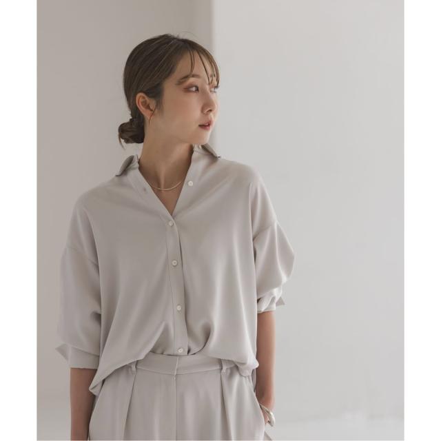 ノーブル（Noble）/《26SS先行予約》ルナサテンドレープシャツ