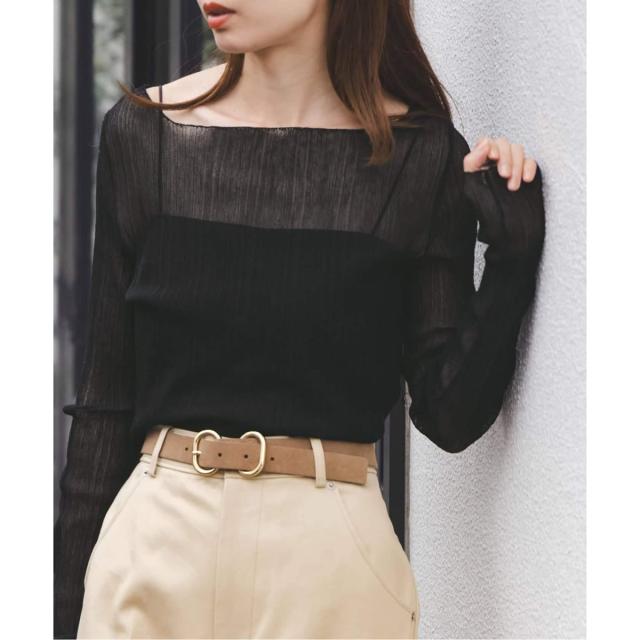 ノーブル（Noble）/《26SS先行予約・WEB限定カラー》シアーホリゾンタルリブニット