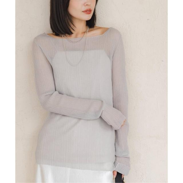 ノーブル（Noble）/《26SS先行予約・WEB限定カラー》シアーホリゾンタルリブニット