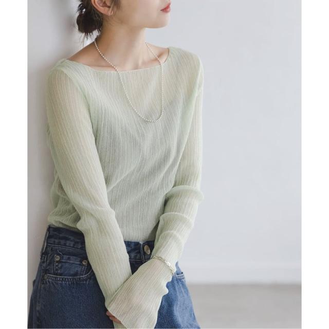 ノーブル（Noble）/《26SS先行予約・WEB限定カラー》シアーホリゾンタルリブニット