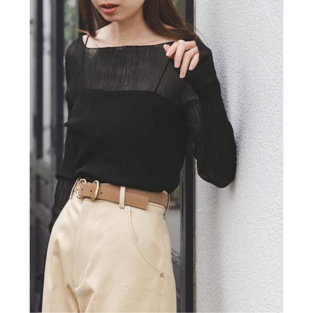 ノーブル（Noble）/《26SS先行予約・WEB限定カラー》シアーホリゾンタルリブニット