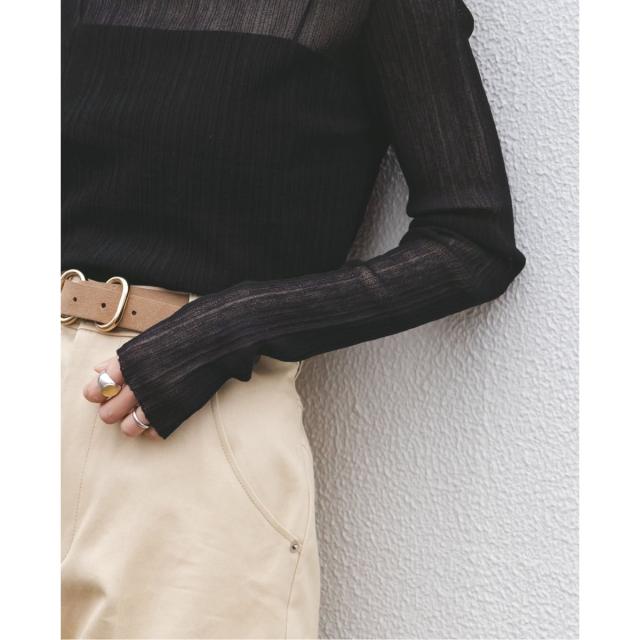 ノーブル（Noble）/《26SS先行予約・WEB限定カラー》シアーホリゾンタルリブニット