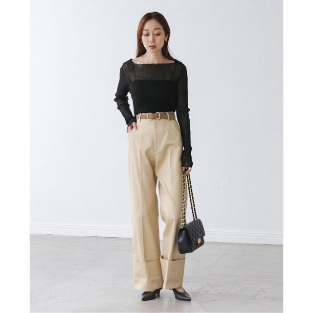 ノーブル（Noble）/《26SS先行予約・WEB限定カラー》シアーホリゾンタルリブニット