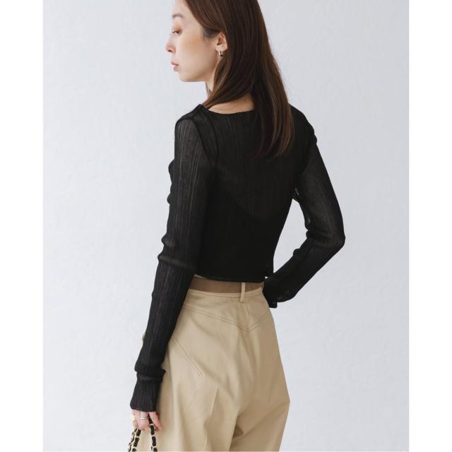 ノーブル（Noble）/《26SS先行予約・WEB限定カラー》シアーホリゾンタルリブニット