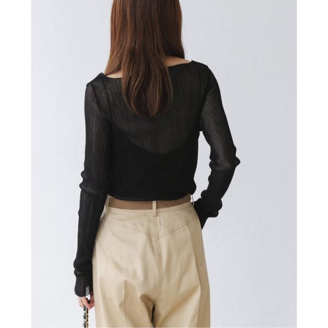 ノーブル（Noble）/《26SS先行予約・WEB限定カラー》シアーホリゾンタルリブニット