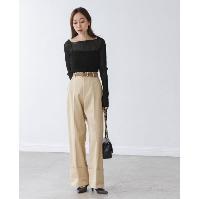 ノーブル（Noble）/《26SS先行予約・WEB限定カラー》シアーホリゾンタルリブニット