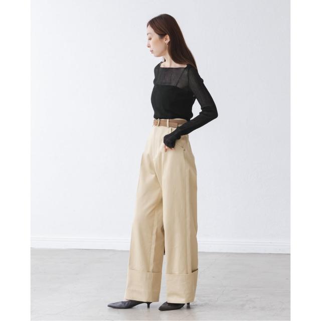 ノーブル（Noble）/《26SS先行予約・WEB限定カラー》シアーホリゾンタルリブニット