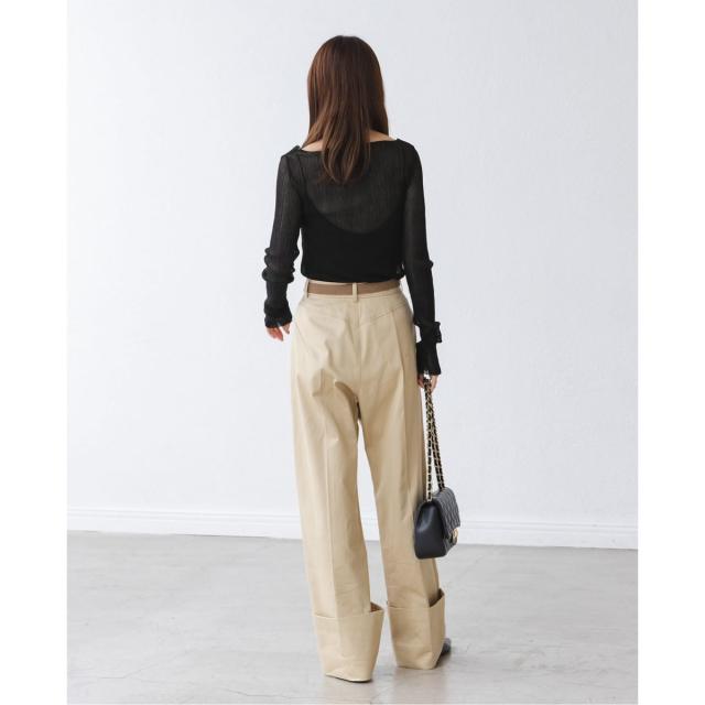 ノーブル（Noble）/《26SS先行予約・WEB限定カラー》シアーホリゾンタルリブニット