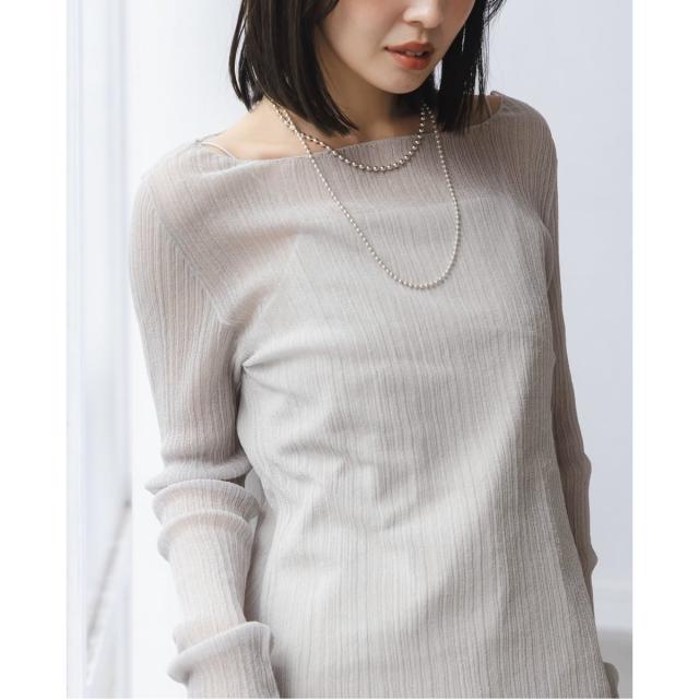 ノーブル（Noble）/《26SS先行予約・WEB限定カラー》シアーホリゾンタルリブニット