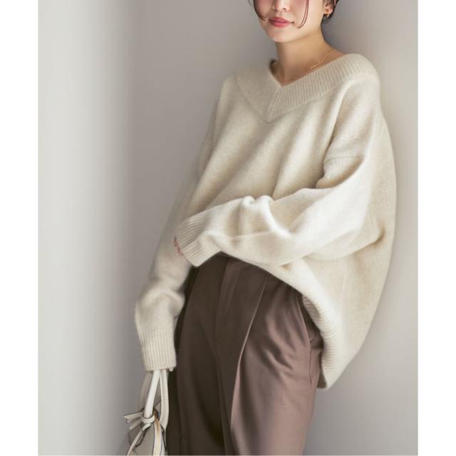 ノーブル（Noble）/《追加》YAKワイドVネックニット