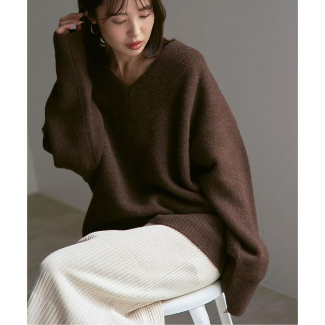 ノーブル（Noble）/《追加》YAKワイドVネックニット