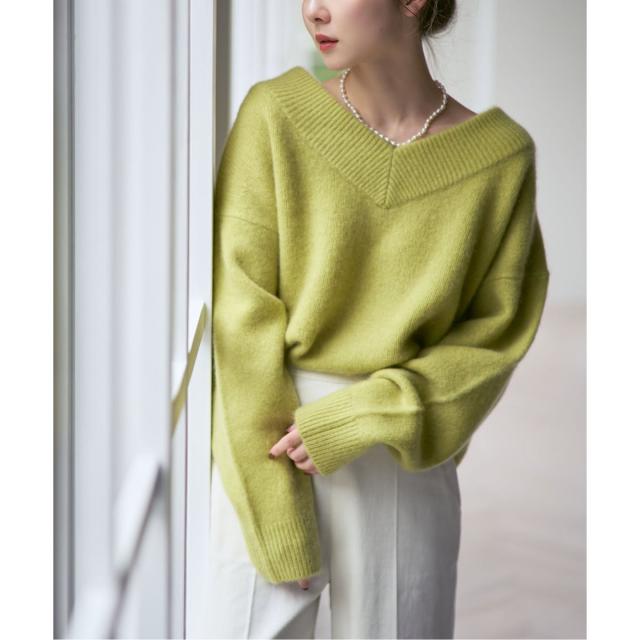 ノーブル（Noble）/《追加》YAKワイドVネックニット