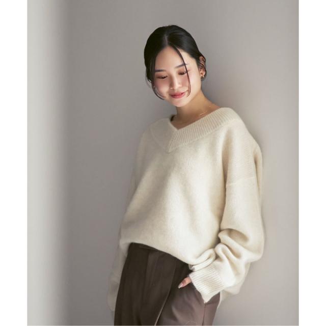 ノーブル（Noble）/《追加》YAKワイドVネックニット