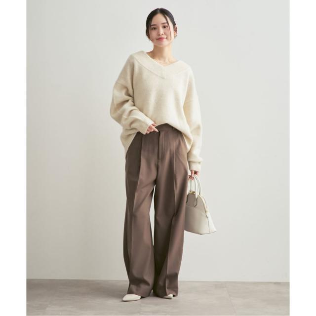 ノーブル（Noble）/《追加》YAKワイドVネックニット