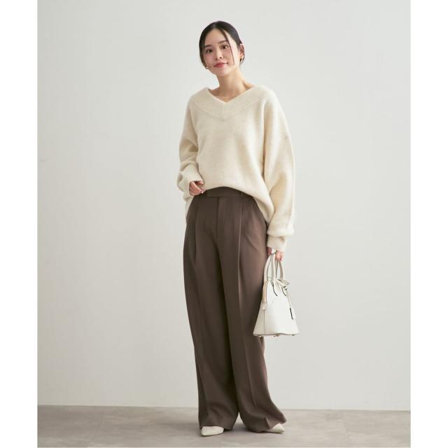 ノーブル（Noble）/《追加》YAKワイドVネックニット