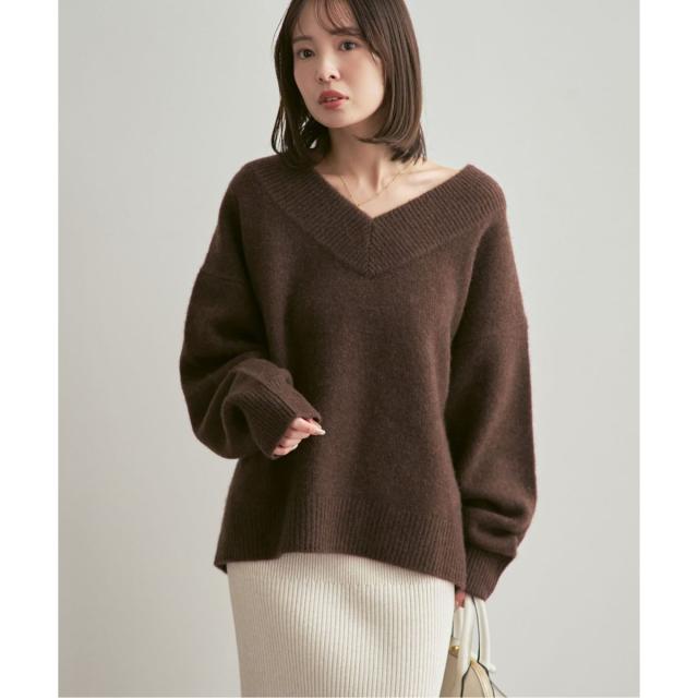 ノーブル（Noble）/《追加》YAKワイドVネックニット
