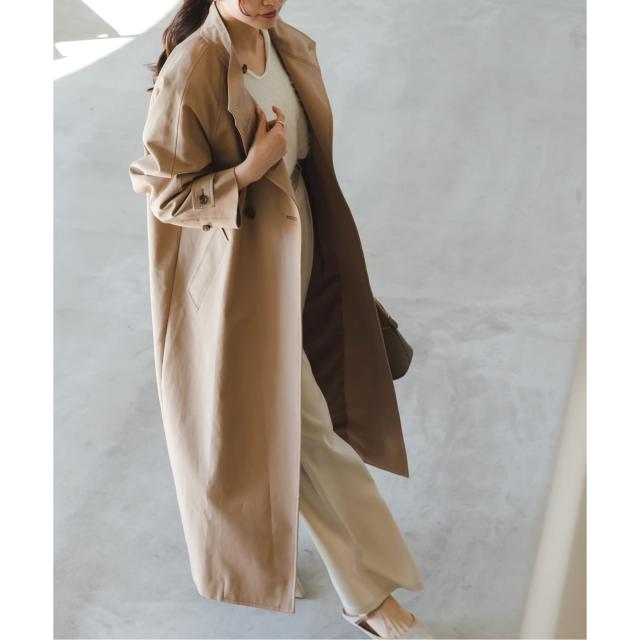 ノーブル（Noble）/《26SS先行予約》コットンダブルクロスハイネックロングコート