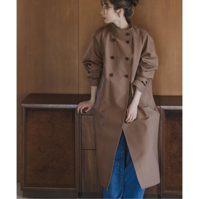 ノーブル（Noble）/《26SS先行予約》コットンダブルクロスハイネックロングコート