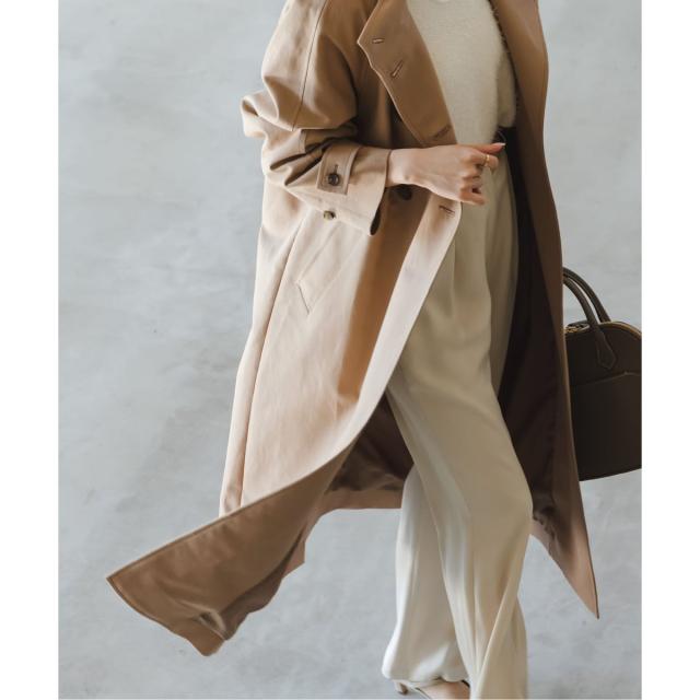 ノーブル（Noble）/《26SS先行予約》コットンダブルクロスハイネックロングコート