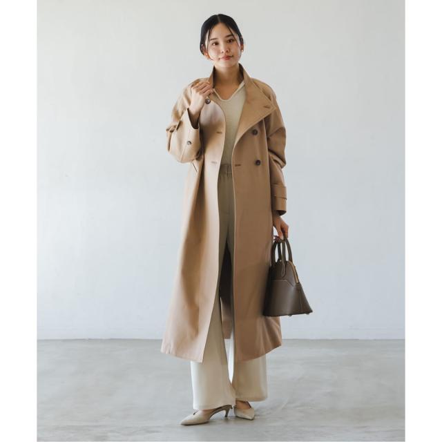 ノーブル（Noble）/《26SS先行予約》コットンダブルクロスハイネックロングコート