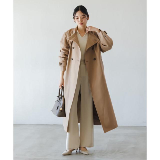 ノーブル（Noble）/《26SS先行予約》コットンダブルクロスハイネックロングコート