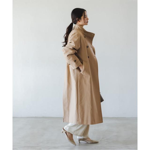 ノーブル（Noble）/《26SS先行予約》コットンダブルクロスハイネックロングコート