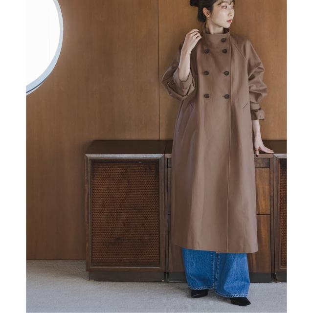 ノーブル（Noble）/《26SS先行予約》コットンダブルクロスハイネックロングコート