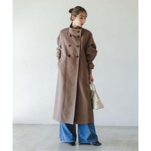 ノーブル（Noble）/《26SS先行予約》コットンダブルクロスハイネックロングコート