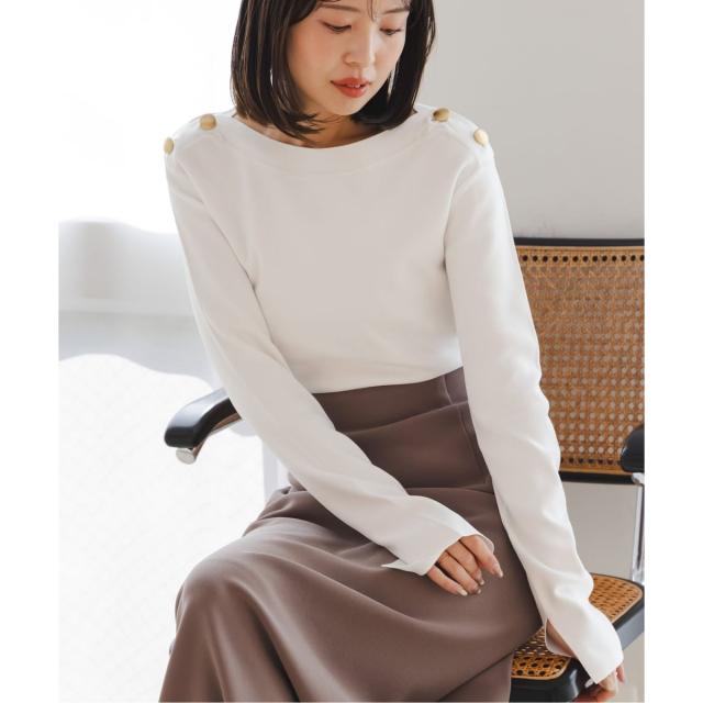 ノーブル（Noble）/《26SS先行予約》ショルダーボタンニットプルオーバー