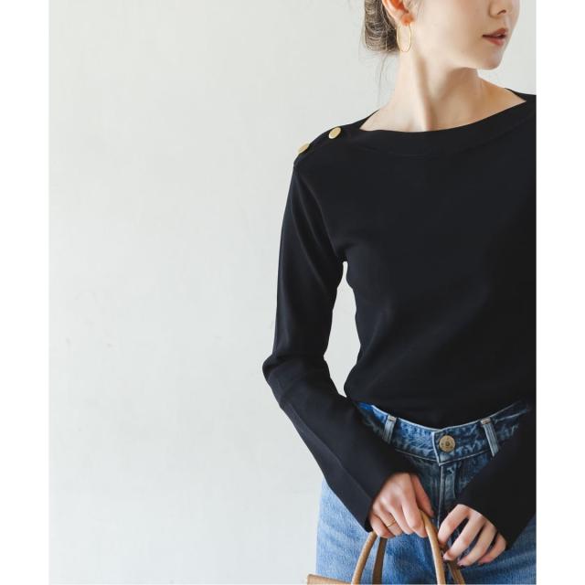 ノーブル（Noble）/《26SS先行予約》ショルダーボタンニットプルオーバー