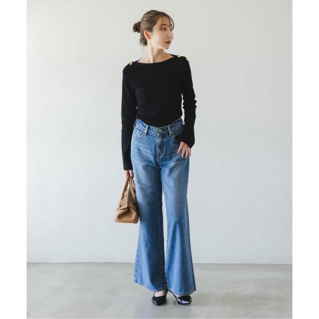 ノーブル（Noble）/《26SS先行予約》ショルダーボタンニットプルオーバー