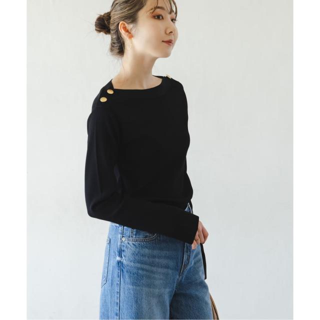 ノーブル（Noble）/《26SS先行予約》ショルダーボタンニットプルオーバー