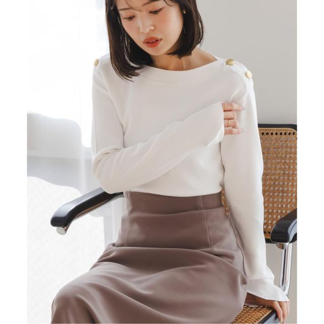 ノーブル（Noble）/《26SS先行予約》ショルダーボタンニットプルオーバー