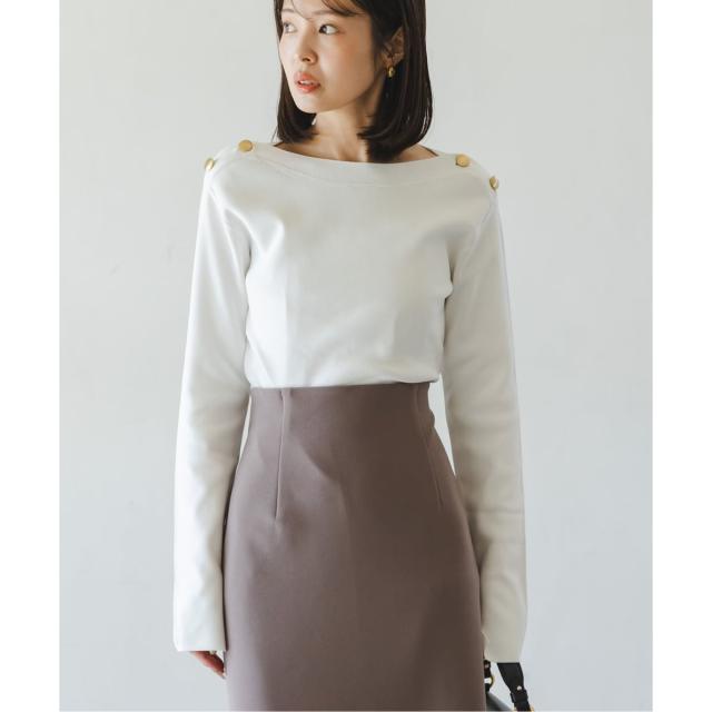 ノーブル（Noble）/《26SS先行予約》ショルダーボタンニットプルオーバー