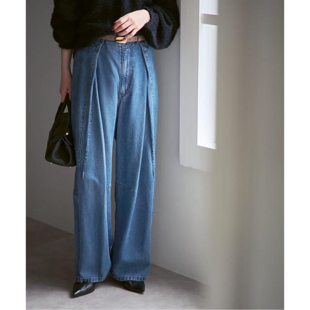 ノーブル（Noble）/《26SS先行予約・追加》スージングデニムフォルムタックパンツ