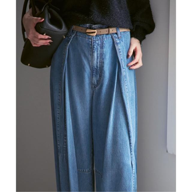 ノーブル（Noble）/《26SS先行予約・追加》スージングデニムフォルムタックパンツ