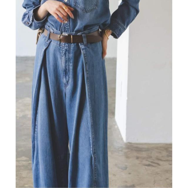 ノーブル（Noble）/《26SS先行予約・追加》スージングデニムフォルムタックパンツ