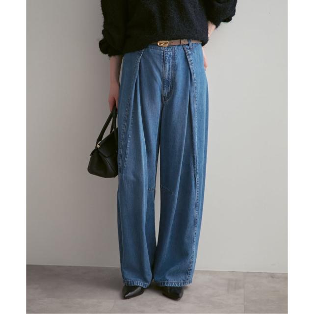 ノーブル（Noble）/《26SS先行予約・追加》スージングデニムフォルムタックパンツ