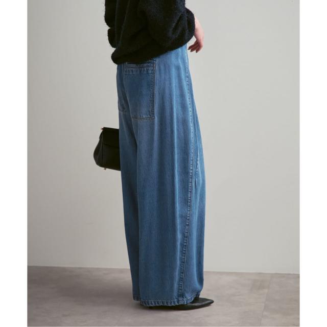 ノーブル（Noble）/《26SS先行予約・追加》スージングデニムフォルムタックパンツ