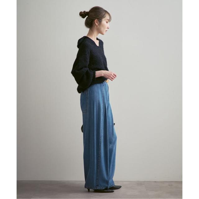 ノーブル（Noble）/《26SS先行予約・追加》スージングデニムフォルムタックパンツ