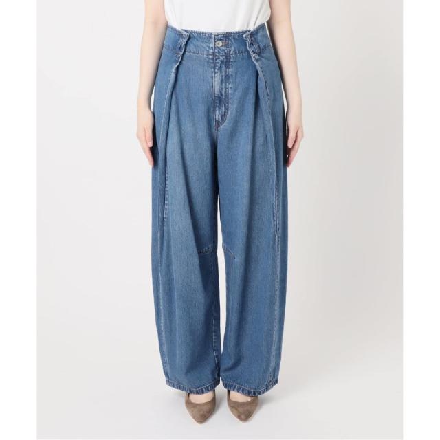 ノーブル（Noble）/《26SS先行予約・追加》スージングデニムフォルムタックパンツ