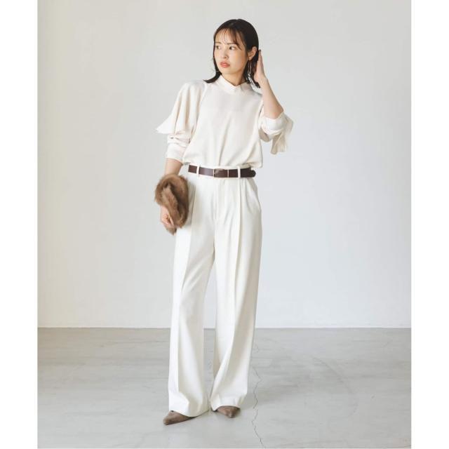 ノーブル（Noble）/《追加・WEB限定カラー》TRツイル裏起毛スラックスパンツ2