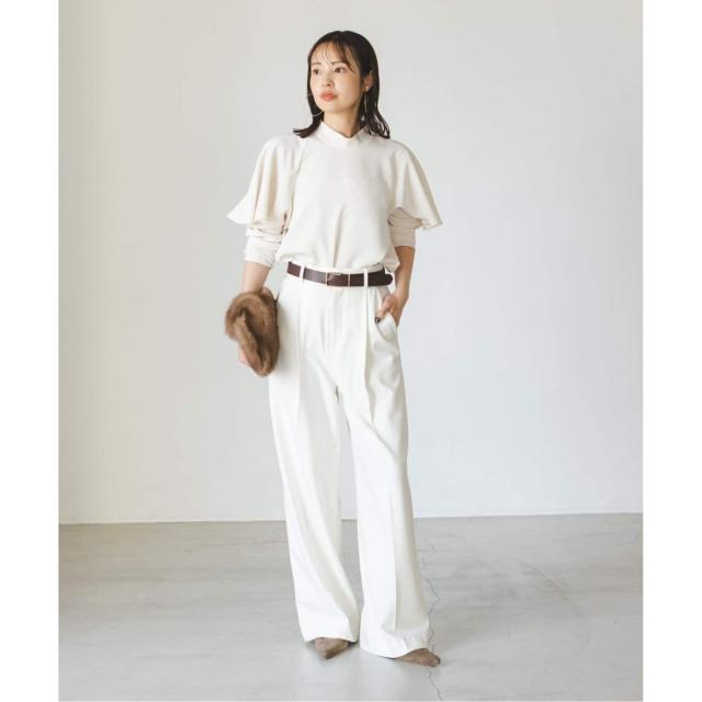 ノーブル（Noble）/《追加・WEB限定カラー》TRツイル裏起毛スラックスパンツ2